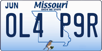 MO license plate OL4P9R