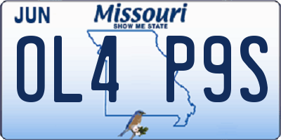 MO license plate OL4P9S