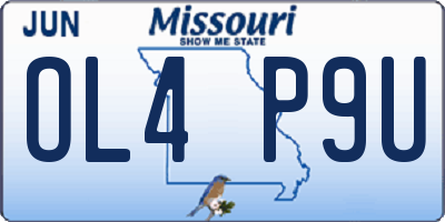 MO license plate OL4P9U