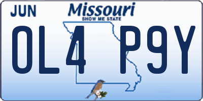 MO license plate OL4P9Y