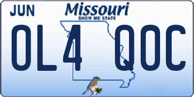 MO license plate OL4Q0C