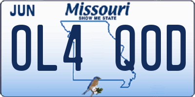 MO license plate OL4Q0D