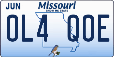 MO license plate OL4Q0E