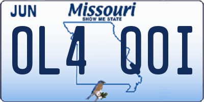 MO license plate OL4Q0I