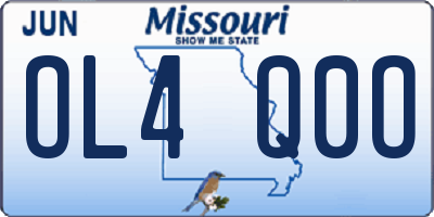 MO license plate OL4Q0O