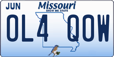 MO license plate OL4Q0W