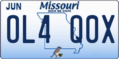MO license plate OL4Q0X