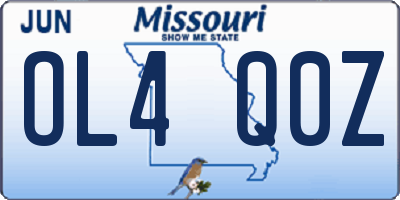 MO license plate OL4Q0Z