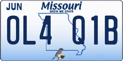 MO license plate OL4Q1B