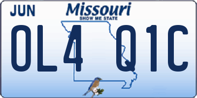 MO license plate OL4Q1C