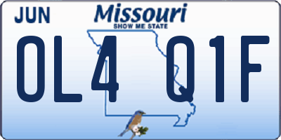 MO license plate OL4Q1F