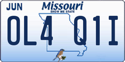 MO license plate OL4Q1I