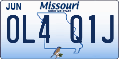 MO license plate OL4Q1J