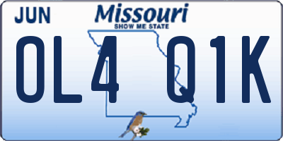 MO license plate OL4Q1K