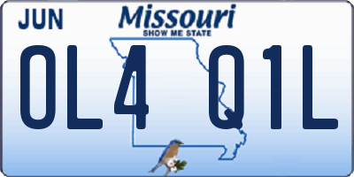 MO license plate OL4Q1L