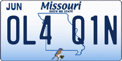 MO license plate OL4Q1N