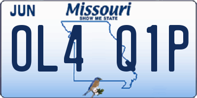 MO license plate OL4Q1P