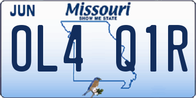 MO license plate OL4Q1R