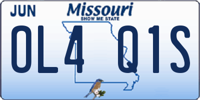 MO license plate OL4Q1S