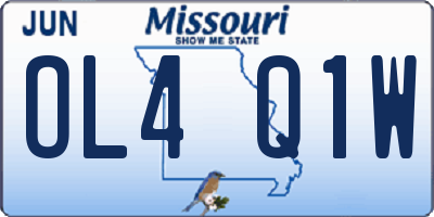 MO license plate OL4Q1W