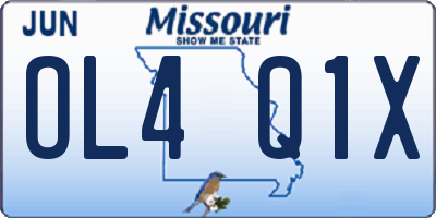 MO license plate OL4Q1X