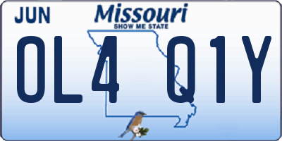 MO license plate OL4Q1Y