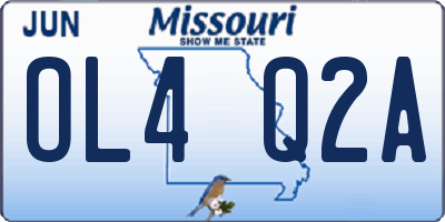 MO license plate OL4Q2A