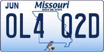 MO license plate OL4Q2D
