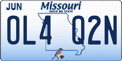 MO license plate OL4Q2N