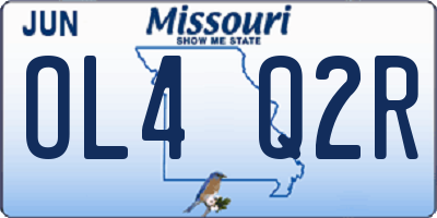 MO license plate OL4Q2R