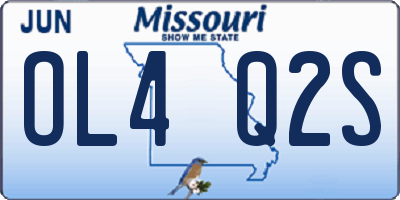 MO license plate OL4Q2S