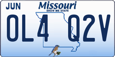 MO license plate OL4Q2V