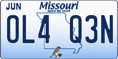 MO license plate OL4Q3N