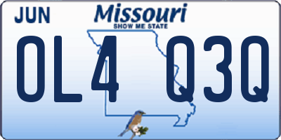 MO license plate OL4Q3Q