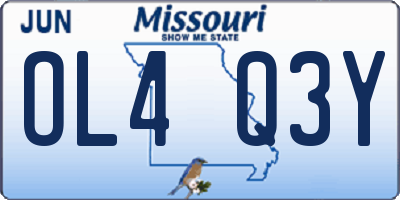 MO license plate OL4Q3Y