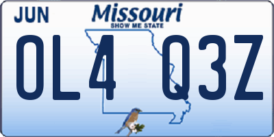 MO license plate OL4Q3Z