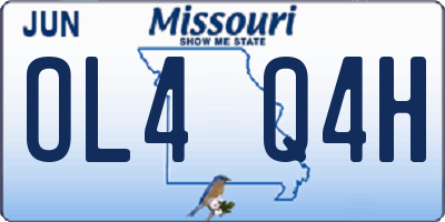 MO license plate OL4Q4H