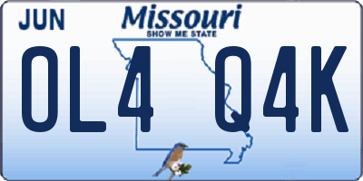 MO license plate OL4Q4K