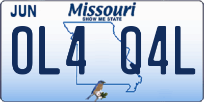 MO license plate OL4Q4L