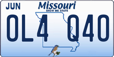 MO license plate OL4Q4O