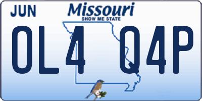 MO license plate OL4Q4P