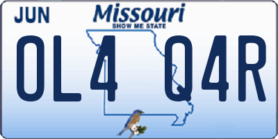 MO license plate OL4Q4R