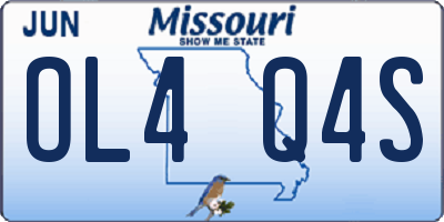 MO license plate OL4Q4S