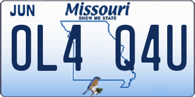 MO license plate OL4Q4U