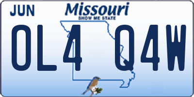 MO license plate OL4Q4W