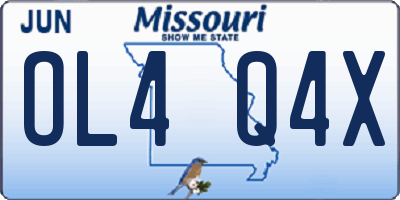MO license plate OL4Q4X