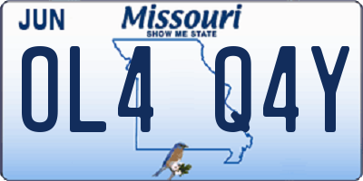 MO license plate OL4Q4Y