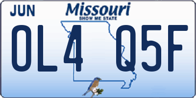 MO license plate OL4Q5F