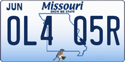 MO license plate OL4Q5R