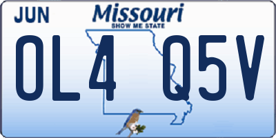 MO license plate OL4Q5V